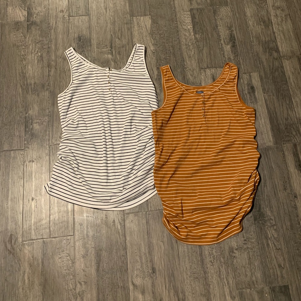 Fitted Rib Knit Maternity Tanks